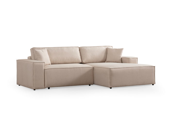 Atelier Del Sofa Sofá-Cama Esquinero Ecru 260cm Ancho x 170cm Profundidad, convertible en cama 206cm x 145cm